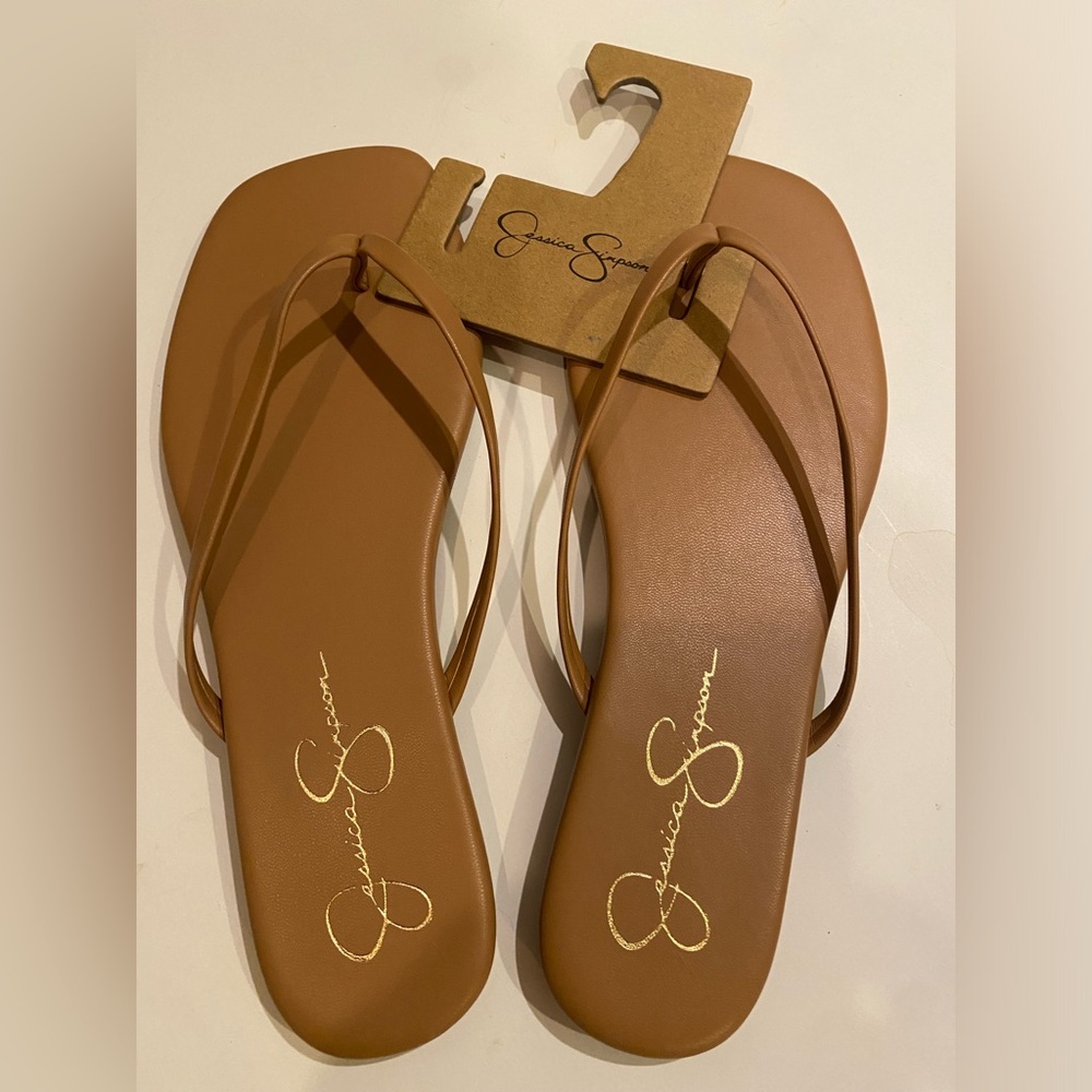 Jessica Simpson Adorna thong slide Sandals rose gold 8M /tan 8.5M /10M off-white